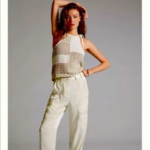 NWT Anthropologie Elliotte Lurex halter tank